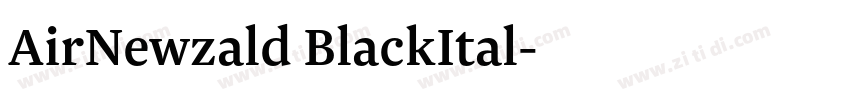 AirNewzald BlackItal字体转换